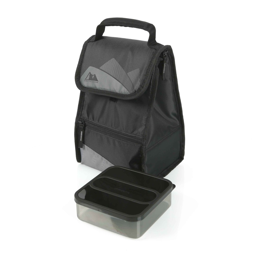 High-Capacity Zone Hi-Top Lunch Pack with Food Container in Black