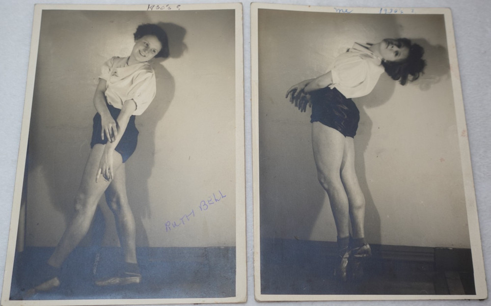Young Woman Dancer Ballet Performer Dance Vintage Original Photo Lot - 2 Pics