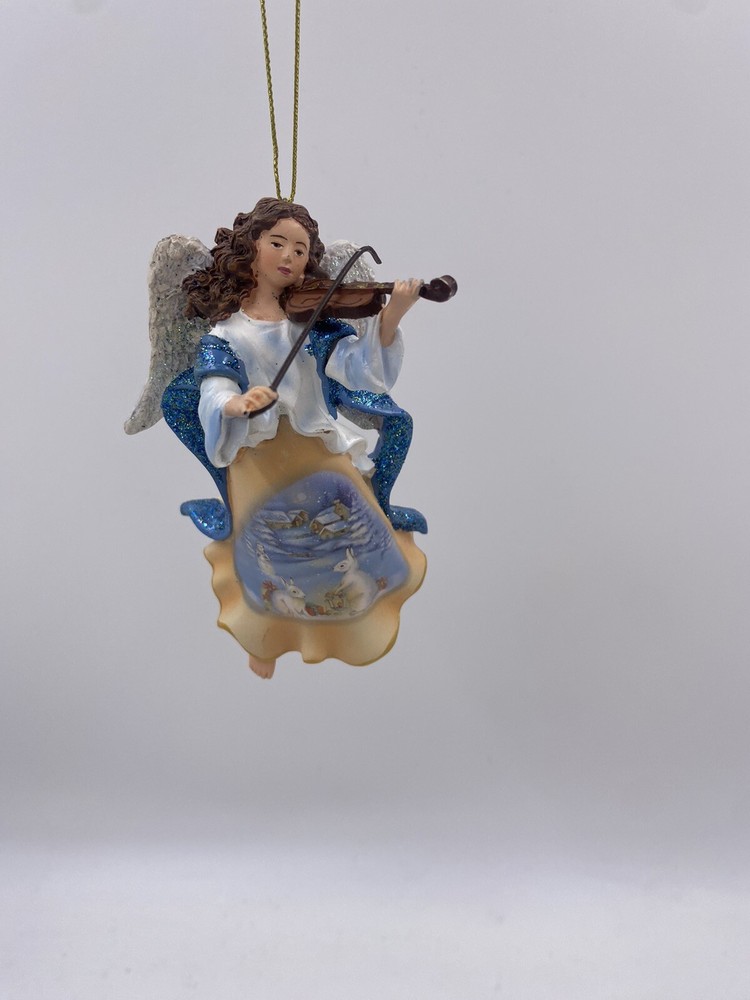 Vintage Danbury Mint Heavenly Christmas Angel Ornament White Christmas