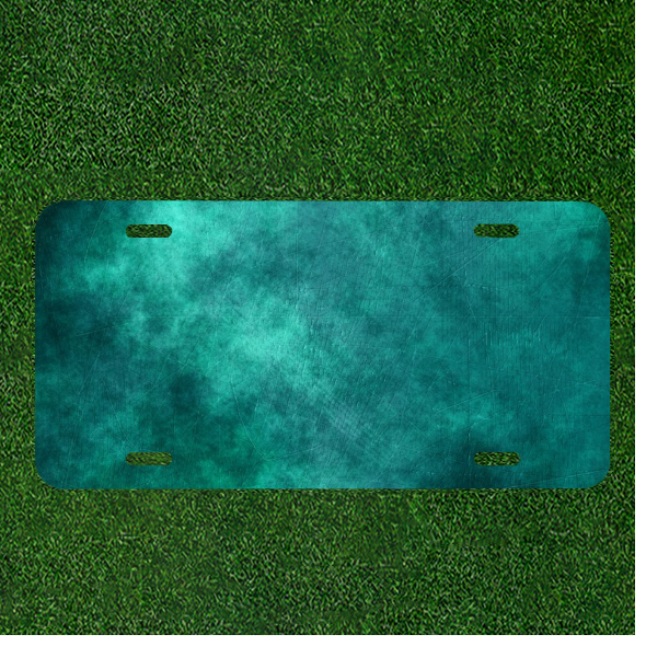 Custom Personalized Auto Tag With Amazing Blue Background Add Names