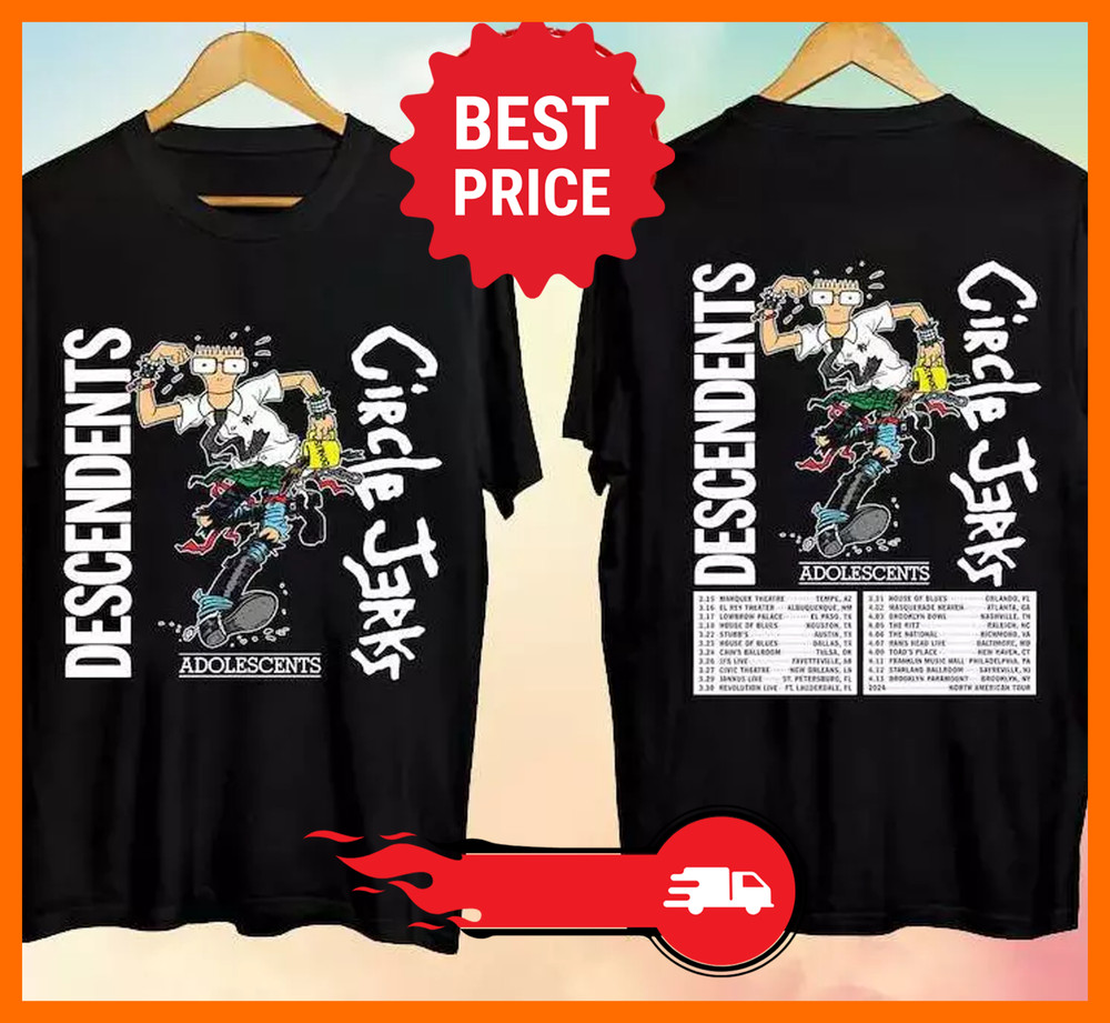 Descendents Circle Jerks Tour 2024 Concert Dates T-Shirt
