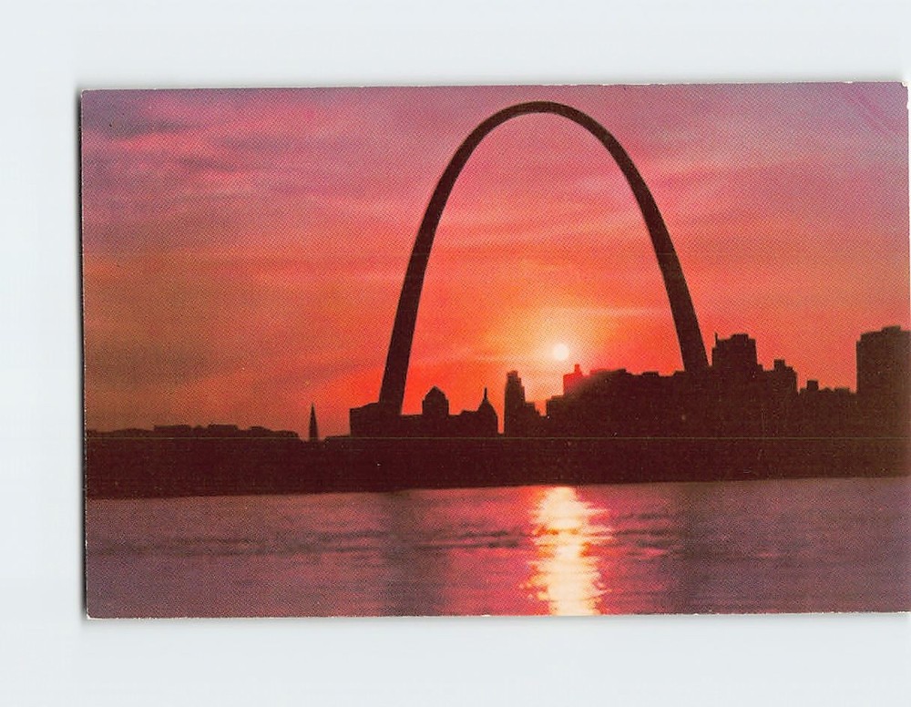 Postcard Gateway Arch Sunset St. Louis Missouri USA