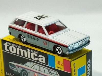 Tomica Black Box 102 JAL Japan Airlines Cedric Wagon Liaison Car