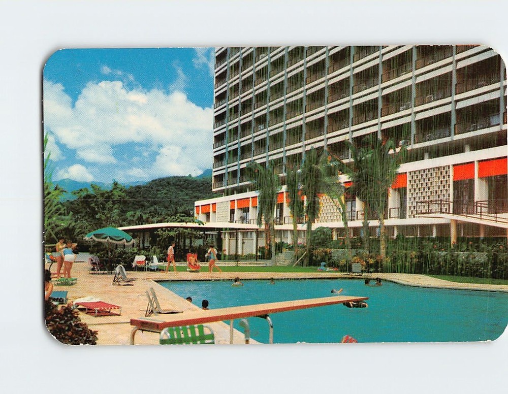 Postcard Pool View Elcano Hotel Acapulco Guerrero Mexico