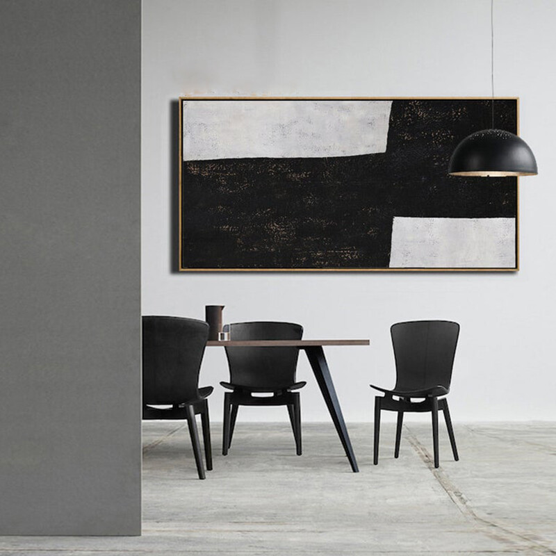 Horizontal Modern Art Hand Painted Painting on Canvas, Art Abstract Art, Modern