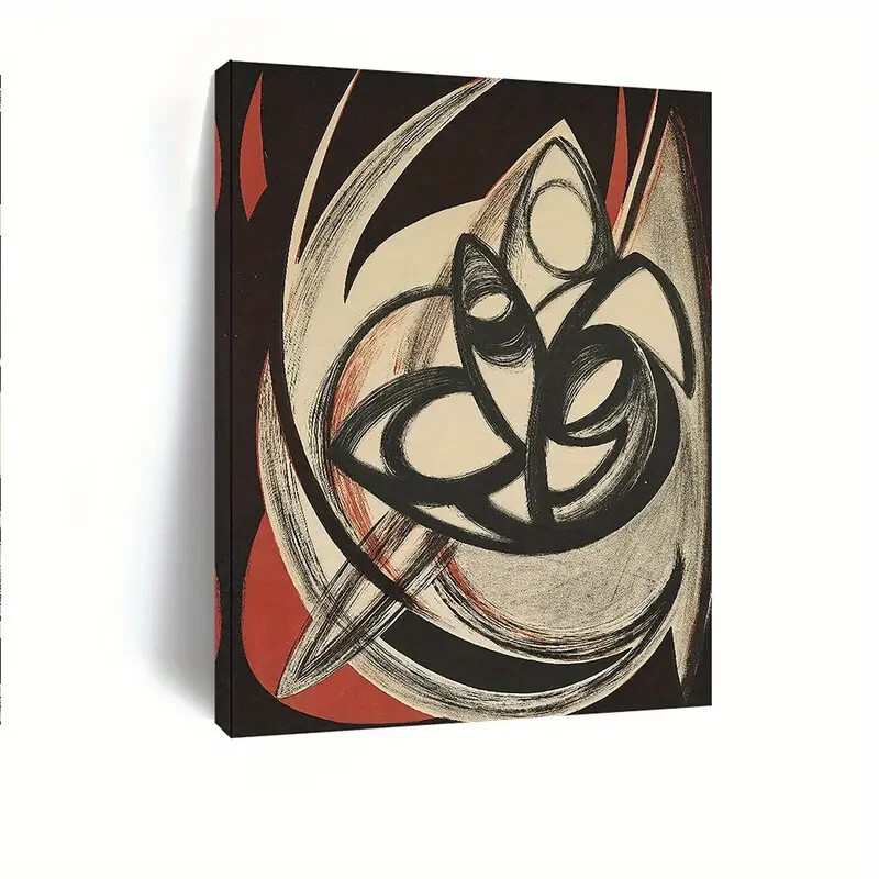 Vintage Abstract Shapes Wall Art  Canvas Unframed/Framed