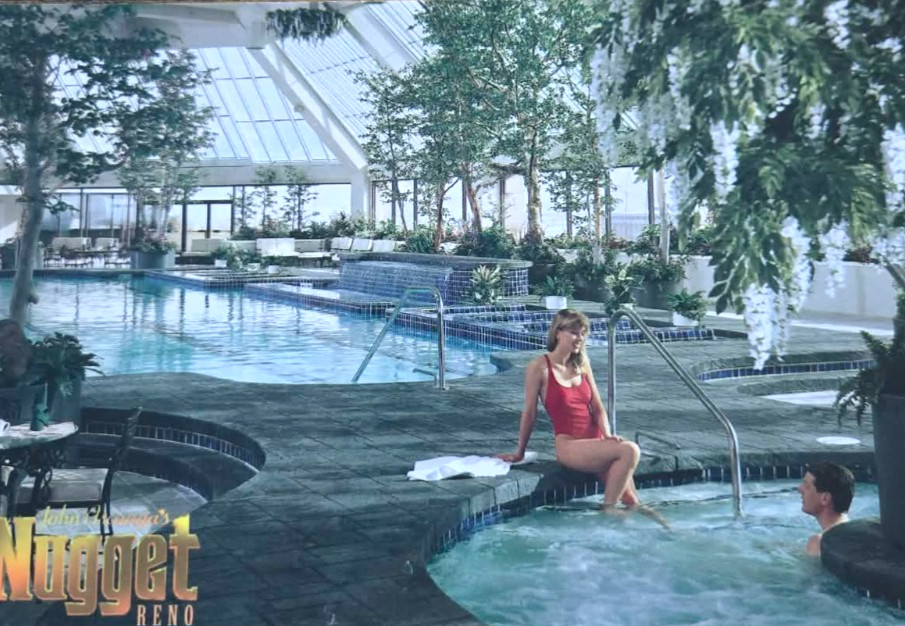 Postcard Pool View John Ascuaga's Nugget Casino Resort Reno Nevada USA
