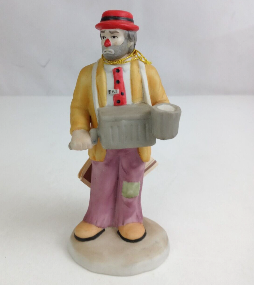 Vintage 1984 Emmett Kelly Jr Collection EKJ Street Organ Grinder 5.5