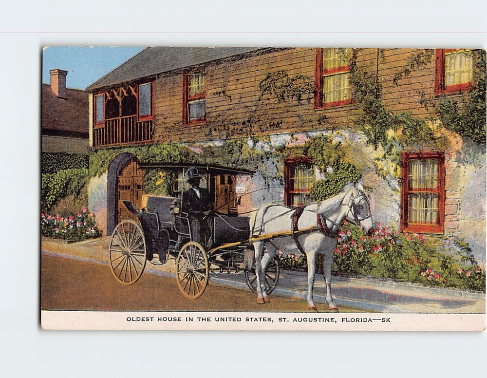 Postcard Oldest House In The United States St. Augustine Florida USA