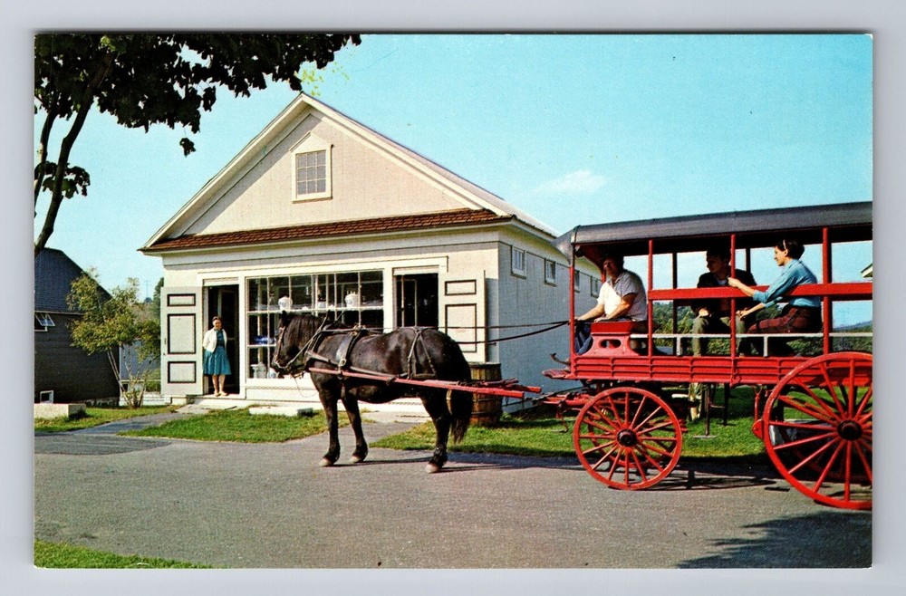 Monroe NY-New York, Old Museum Village, Glass Shop, Vintage Souvenir Postcard