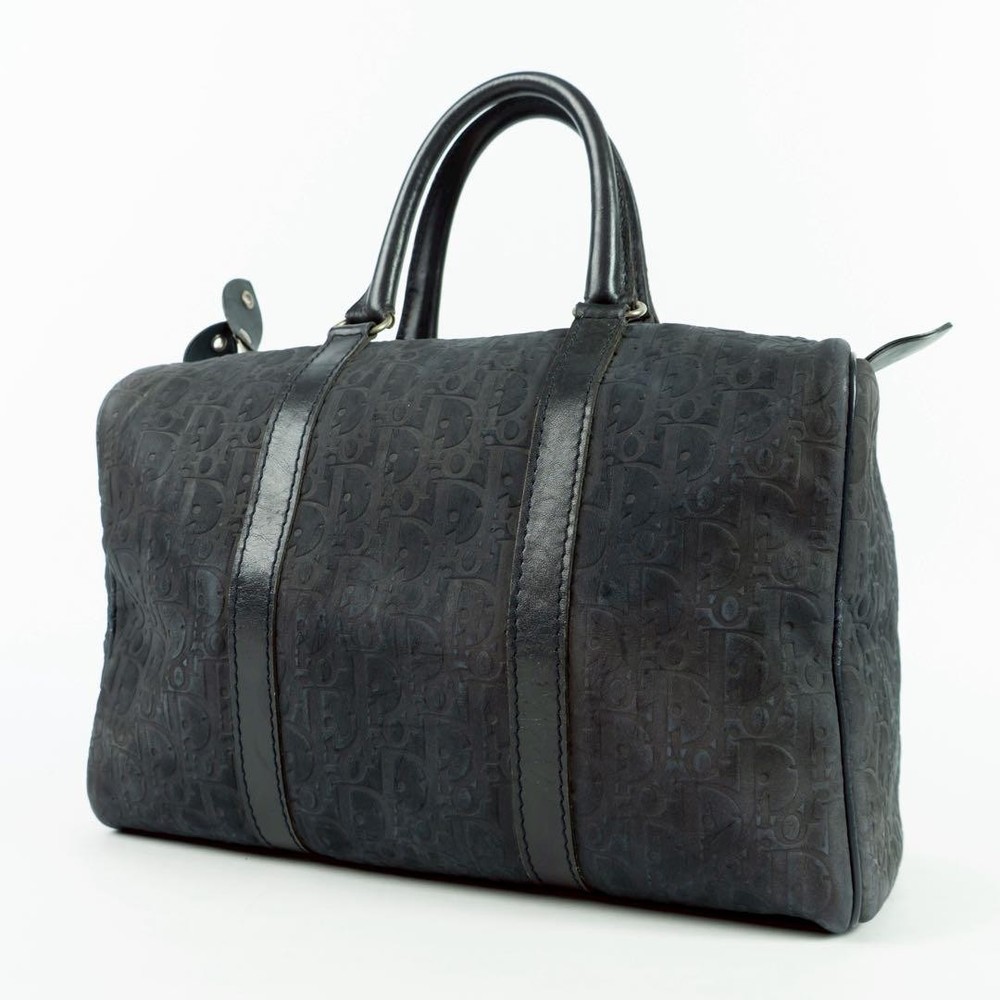 Christian Dior Navy Trotter Boston Bag Authentic Womens Handbag From Japan TK