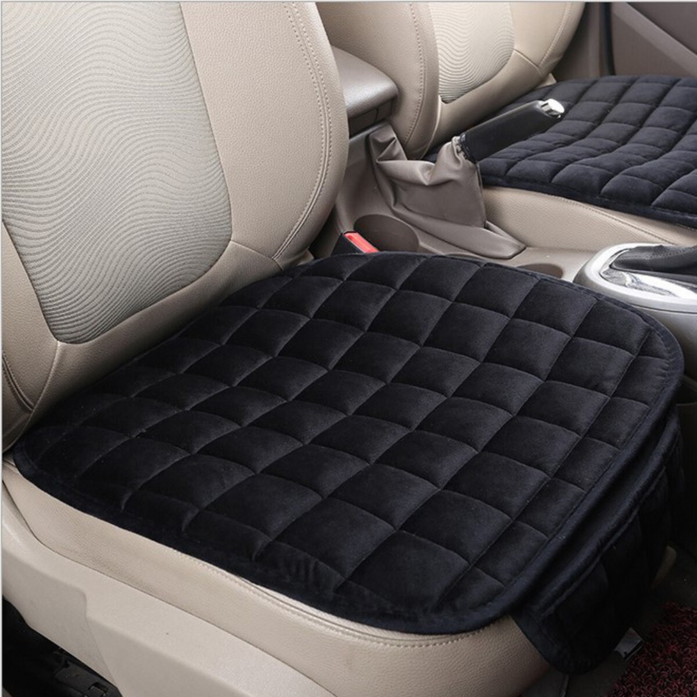 Car Black Front Row Car Seat Cover Protector Mat Auto Chair Cushion Accessories