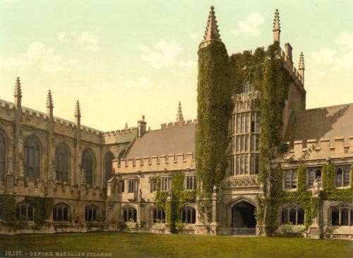Photo:Magdalen College,Founder Tower,Cloisters,Oxford,England