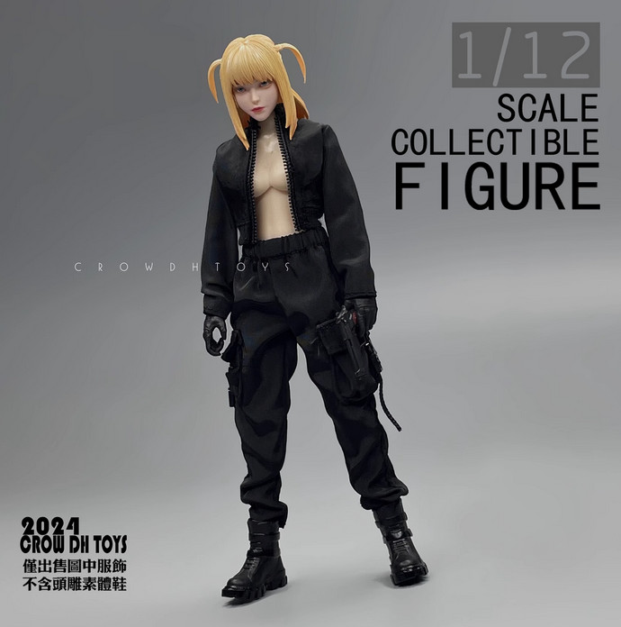 CROWDHTOYS 1/12 Female Clothes Coat Pants Model For 6'' Action Figure Body