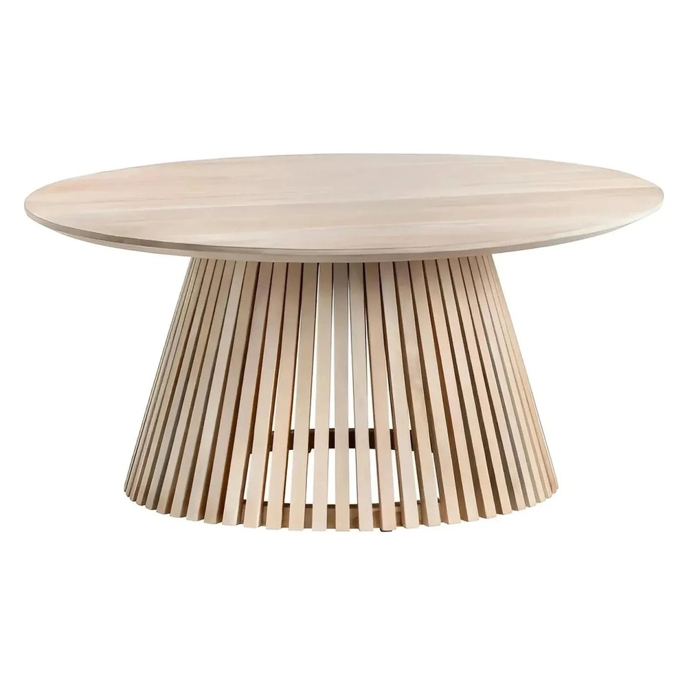 Cavendish Slatted Round Cocktail or Coffee Table