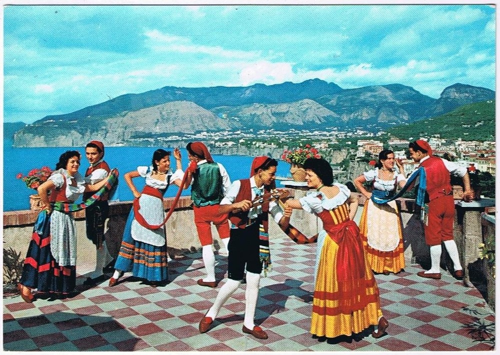 Italy Postcard Sorrento The Tarantella Swing