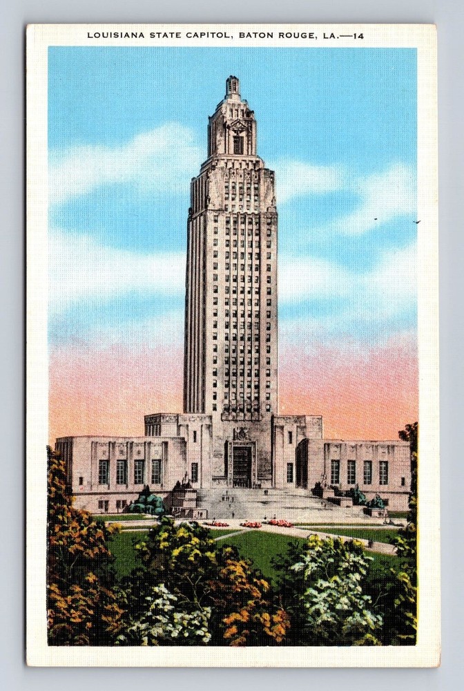 Baton Rouge LA-Louisiana, Louisiana State Capitol Antique, Vintage Postcard