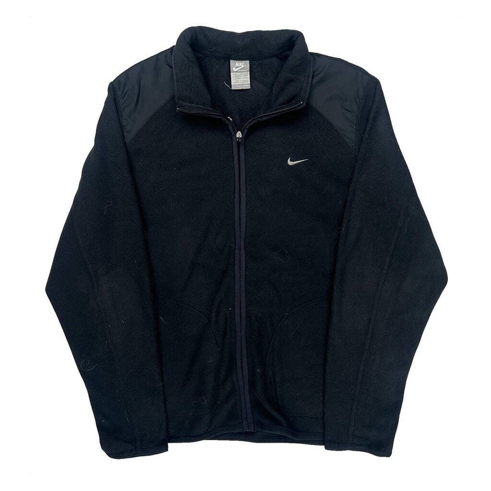 Nike Fleece Jacket - Medium Black Polyester