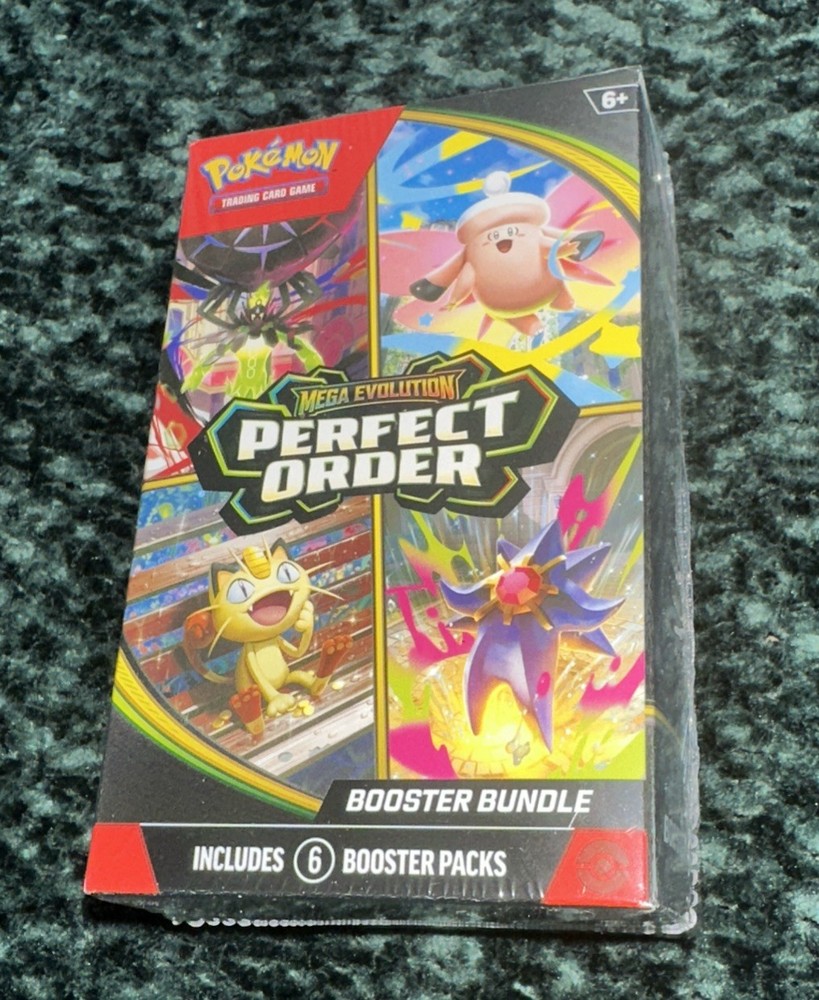 Pokémon TCG: Mega Evolution-Perfect Order Booster Bundle (6 Packs) New Sealed