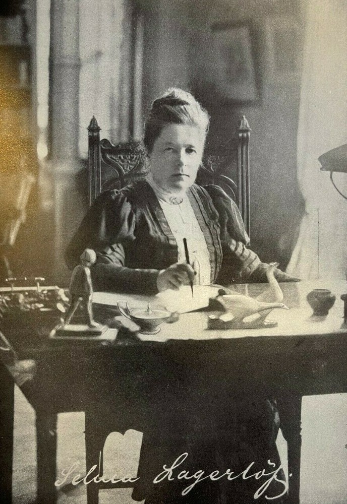 1910 Vintage Magazine Illustration Author Selma Lagerlof
