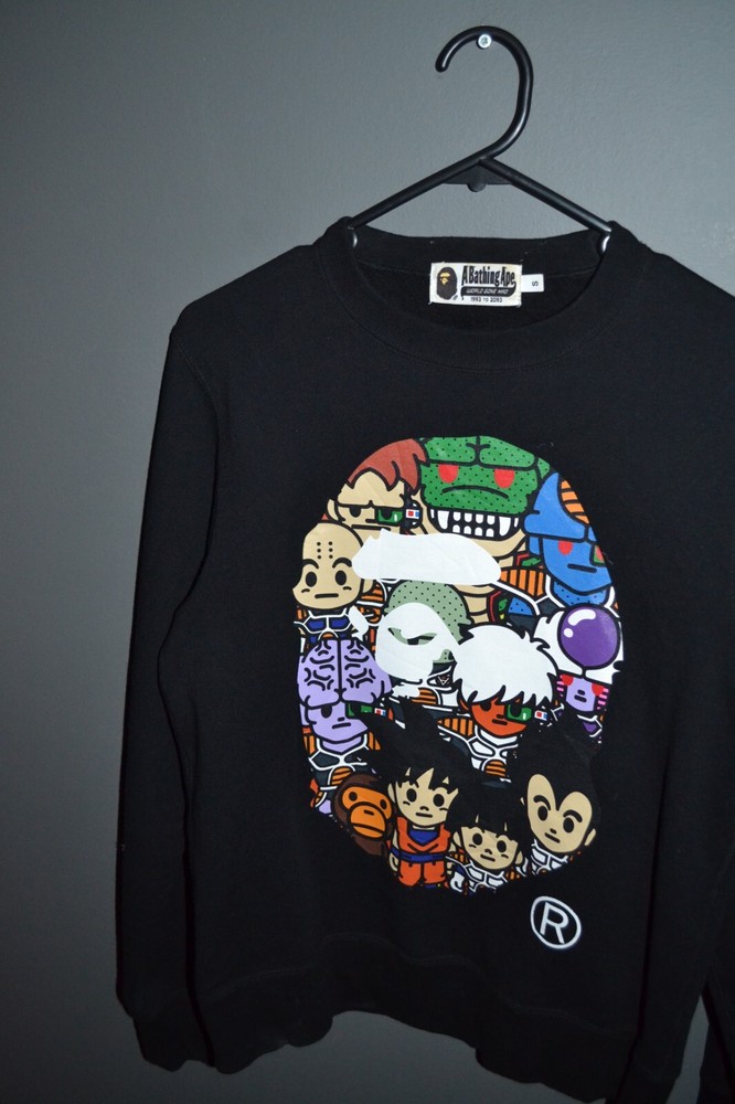 Bape x Dragon Ball Z Crewneck A Bathing Ape Sweatshirt Black S