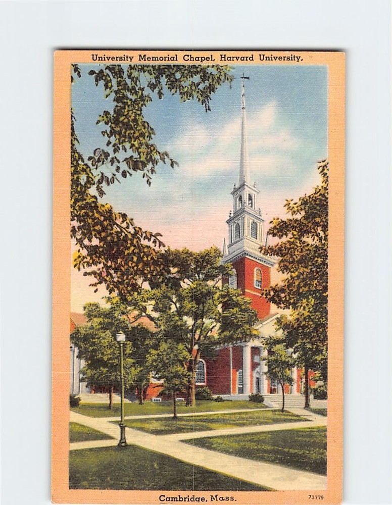 Postcard University Memorial Chapel Harvard University Cambridge MA USA
