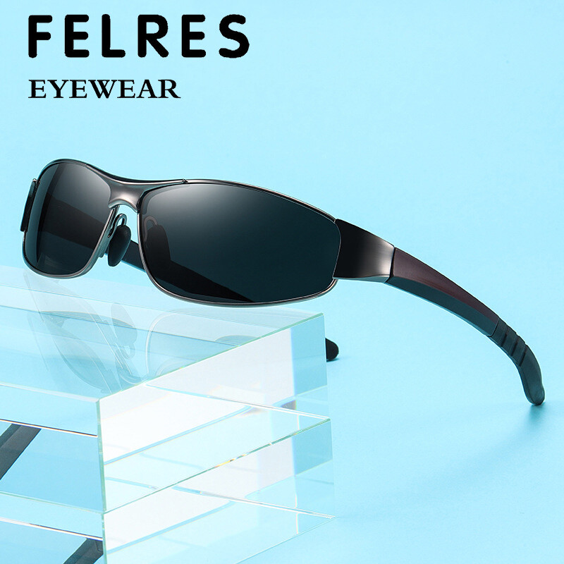 Men Metal Oval Polarized Sport Full Frame Sunglasses Outdoor Shade Glasses New