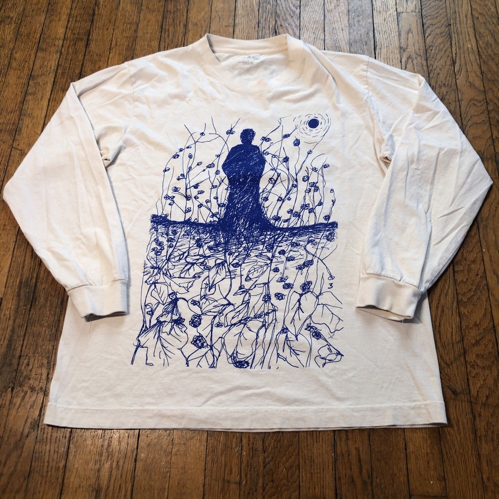 Andre 3000 New Blue Sun Live Tour T-Shirt Men Size L White Long Sleeve Merch