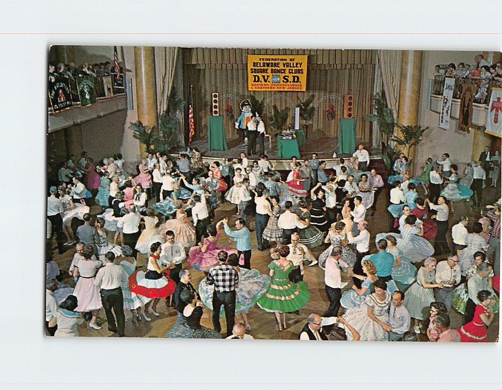 Postcard Delaware Valley Square Dance Convention Stratford Hotel PA USA
