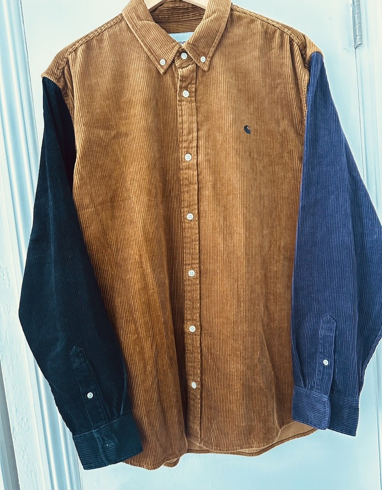 Carhartt WIP Triple Madison Corduroy Shirt Mens Size XL Collared Long Sleeve