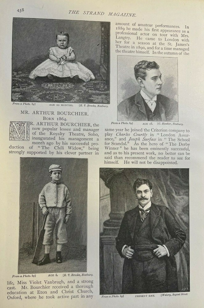 1895 Arthur Bourchier Manager Royalty Theater Soho