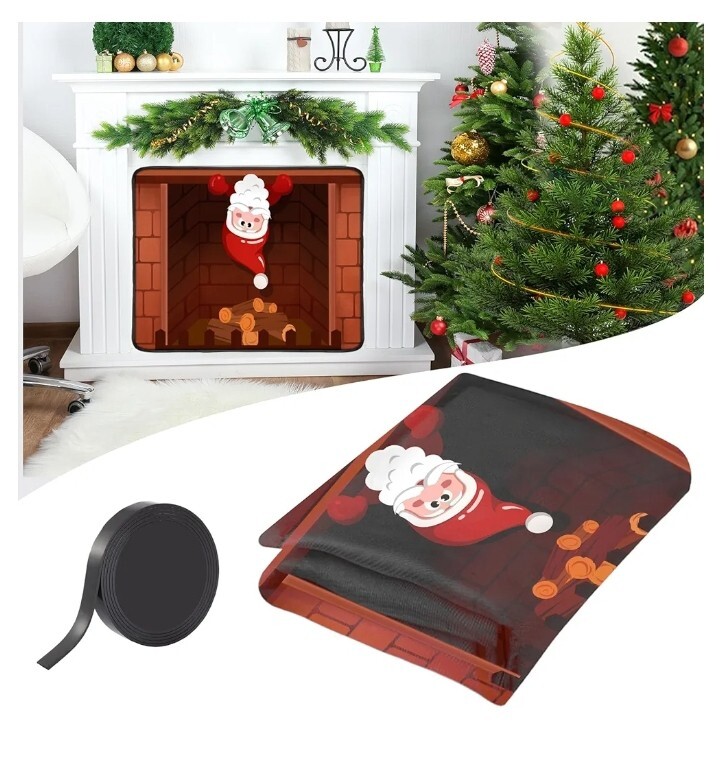 Magnetic Fireplace Cover, Fireplace Blocker Blanket Stops Heat Loss,...