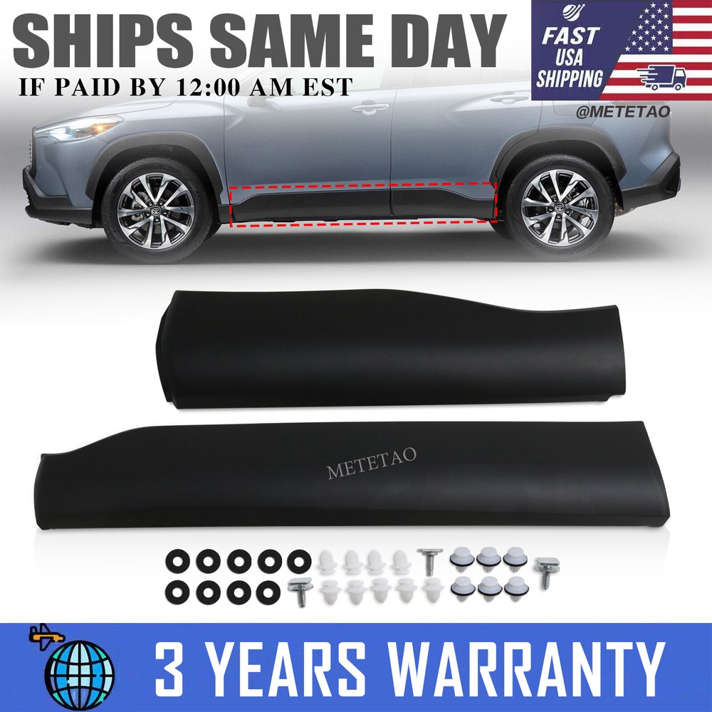 For 2022-2024 Toyota Corolla Cross Front+Rear Door Trim Lower Molding -Left Side