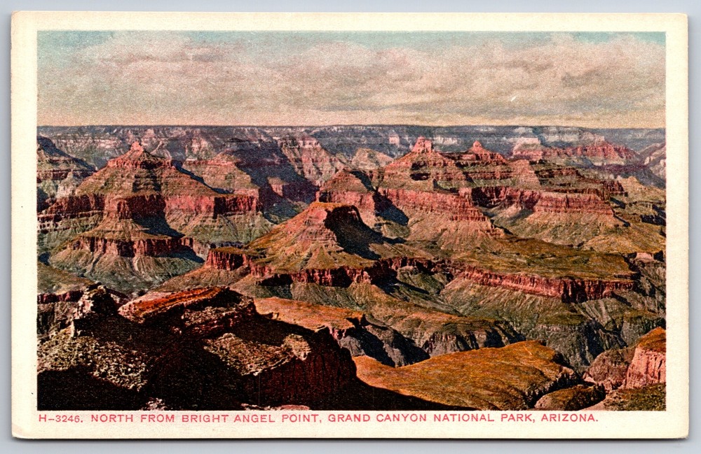 Detroit Pub~Grand Canyon Natl Park Arizona~View From Bright Angel Point~Postcard