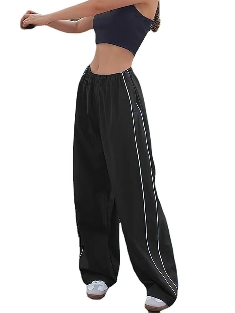 Women's Loose Fit Parachute Track Pants for Comfort