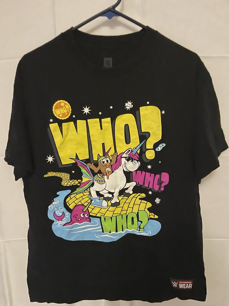 WWE Authentic The New Day “Who? Who? Who?” Graphic T-Shirt Black Men’s Size Larg