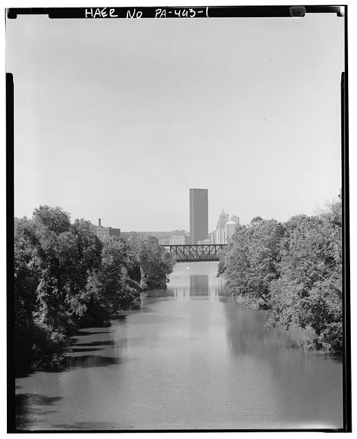 West Penn Bridge, Pennsylvania Railroad, spanning Allegheny River, Pittsburgh,