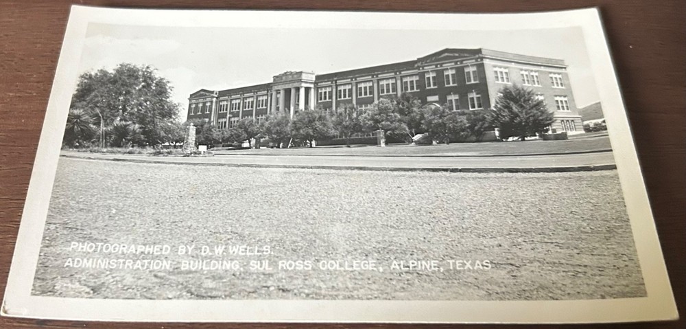 West Texas Sul Ross College Alpine Aerial Campus View 1940 Vintage Postcard TX