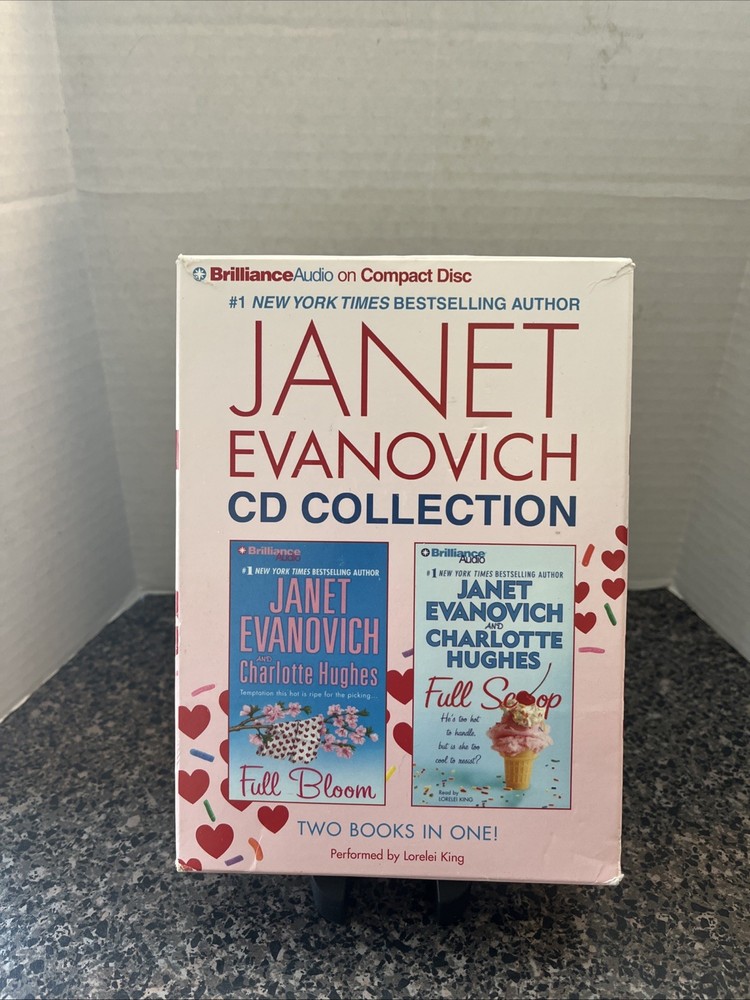 Janet Evanovich CD AudioBook Collection: Full Bloom & Full Scoop 8 X CD’s VG !