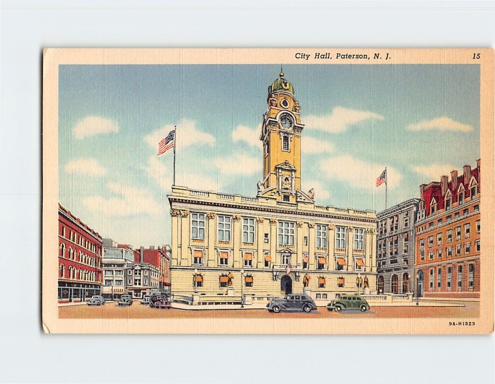 Postcard City Hall Paterson New Jersey USA