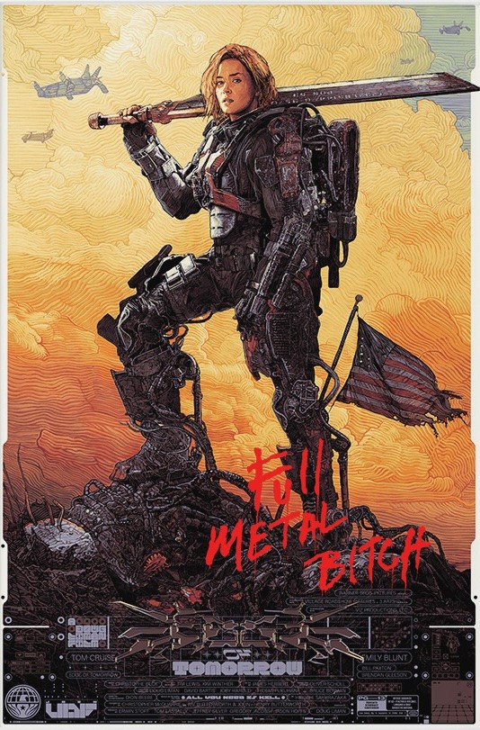 Edge of Tomorrow (Variant) by Krzysztof Domaradzki xx/35 Screen Print Movie ArtAngel of Verdun Variant, Size: 24