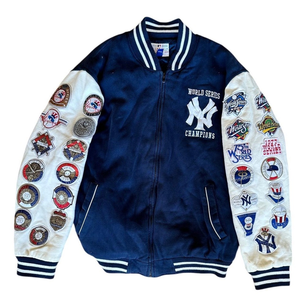 Vintage MLB Genuine New York Yankees World Series Varsity Jacket Size XL