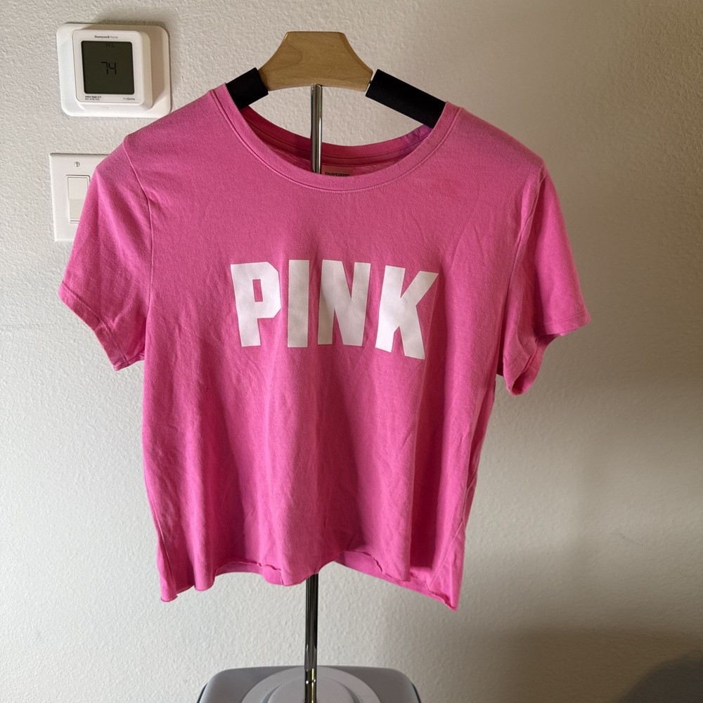 PINK Brand Women’s Short Sleeve Shirt Blouse Pink Size Medium