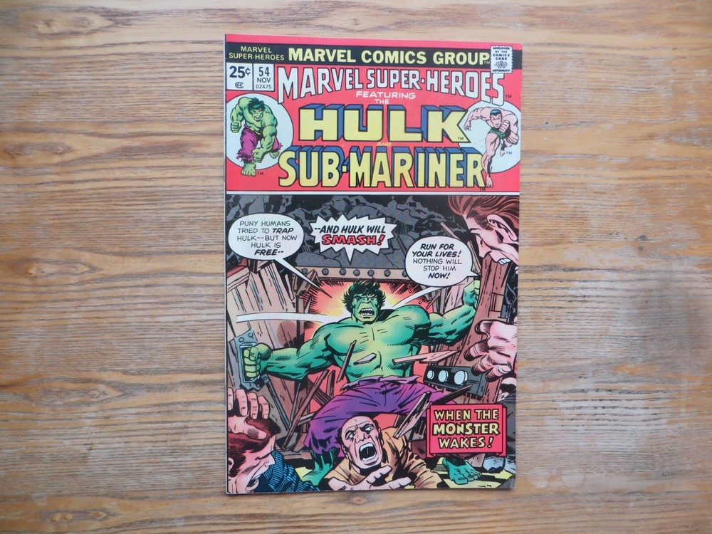 1975 VINTAGE BRONZE AGE MARVEL SUPER-HEROES # 54 HULK SUB-MARINER HIGH GRADE