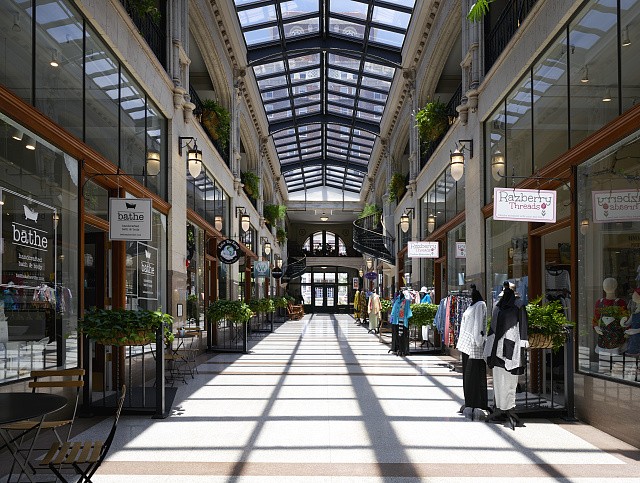 Asheville North Carolina Grove Arcade Shopping Mall 2010s Interior Arcade
