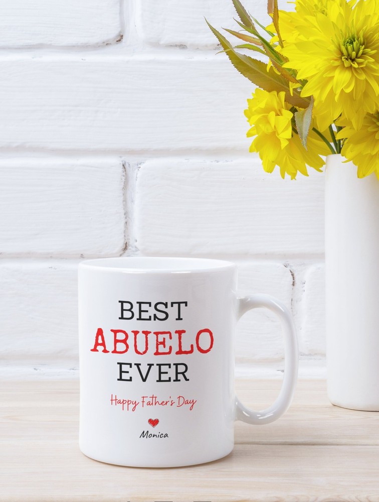 Best Abuelo Ever Mug Personalized Father's Day Mug Grandpa Mug White & Two T-image