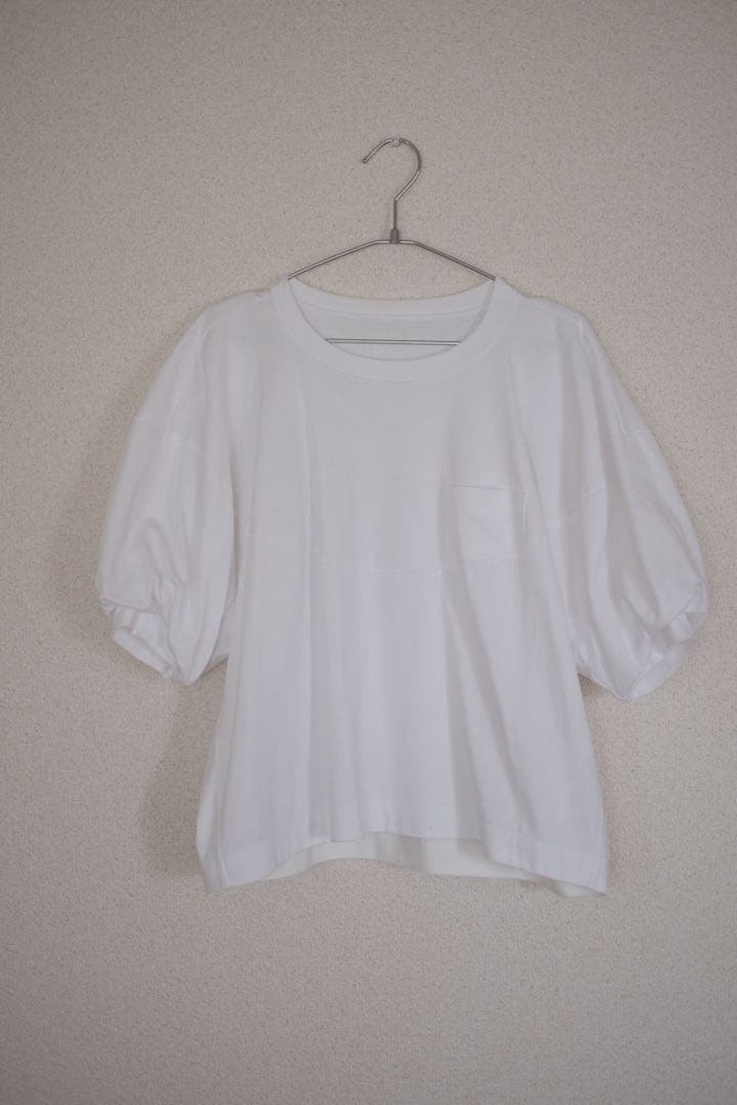 sacai White Cotton Puff Sleeve T-Shirt M Near Mint Japan Fashion