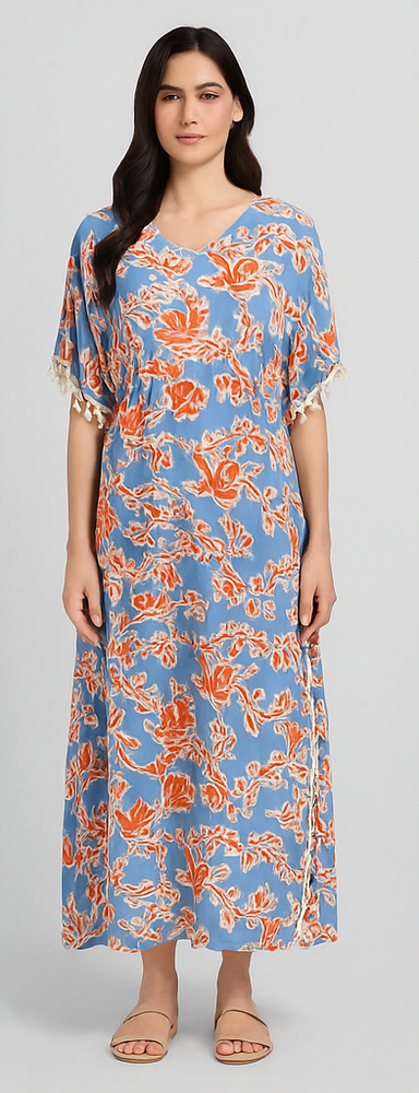 Kaftan Dress Beach Cover Boho Gown Hippie  Women Plus Size Tunic Top US ST KF004