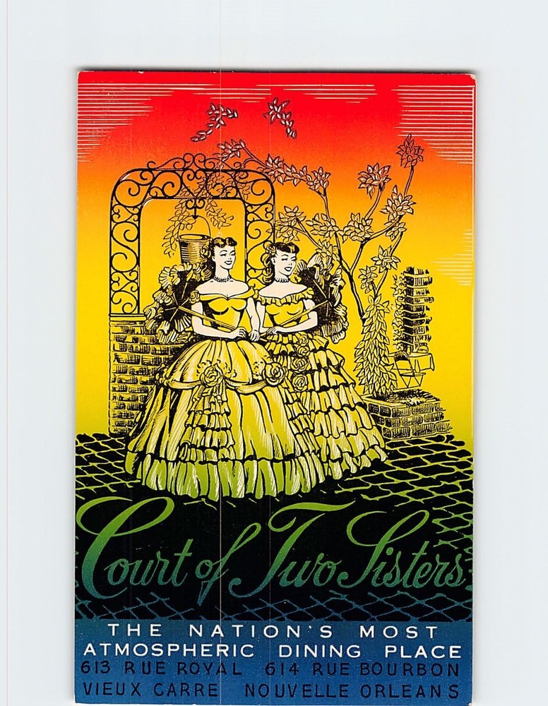 Postcard Court of Two Sisters New Orleans Louisiana USA