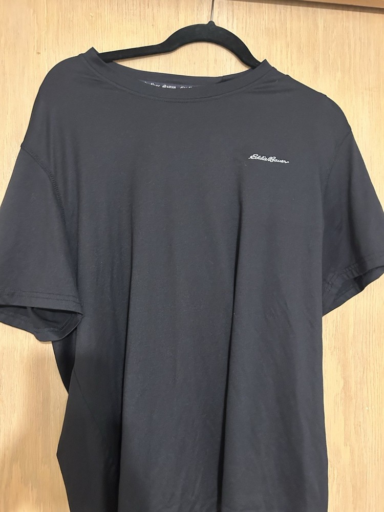 Eddie Bauer Mens Black Short Sleeve T-shirt Size L Tee 5d